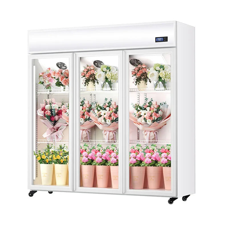 HXL Flower Shop Commercial Fresh Flower Preservation Cabinet Large Capacity Air-Cooled Freezer Refrigerated Fresh Preservation