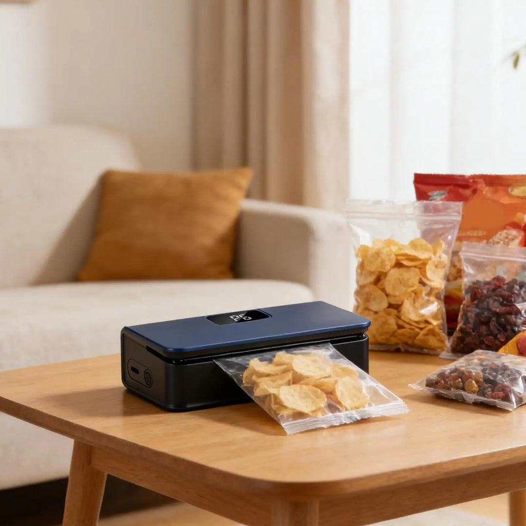 Electric Handheld Sealer Machine Mini Sealer 6-Mode Rechargeable Magnetic with Cutter for Home Kitchen Restaurant Snack Chip