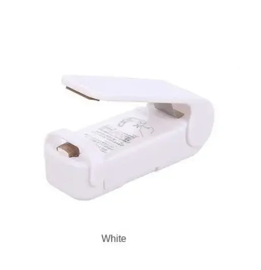 A Portable Mini Bag Sealer,Battery-powered Handheld Vacuum Heat Sealer,Plastic Bag Resealer for Food and Snack Storage