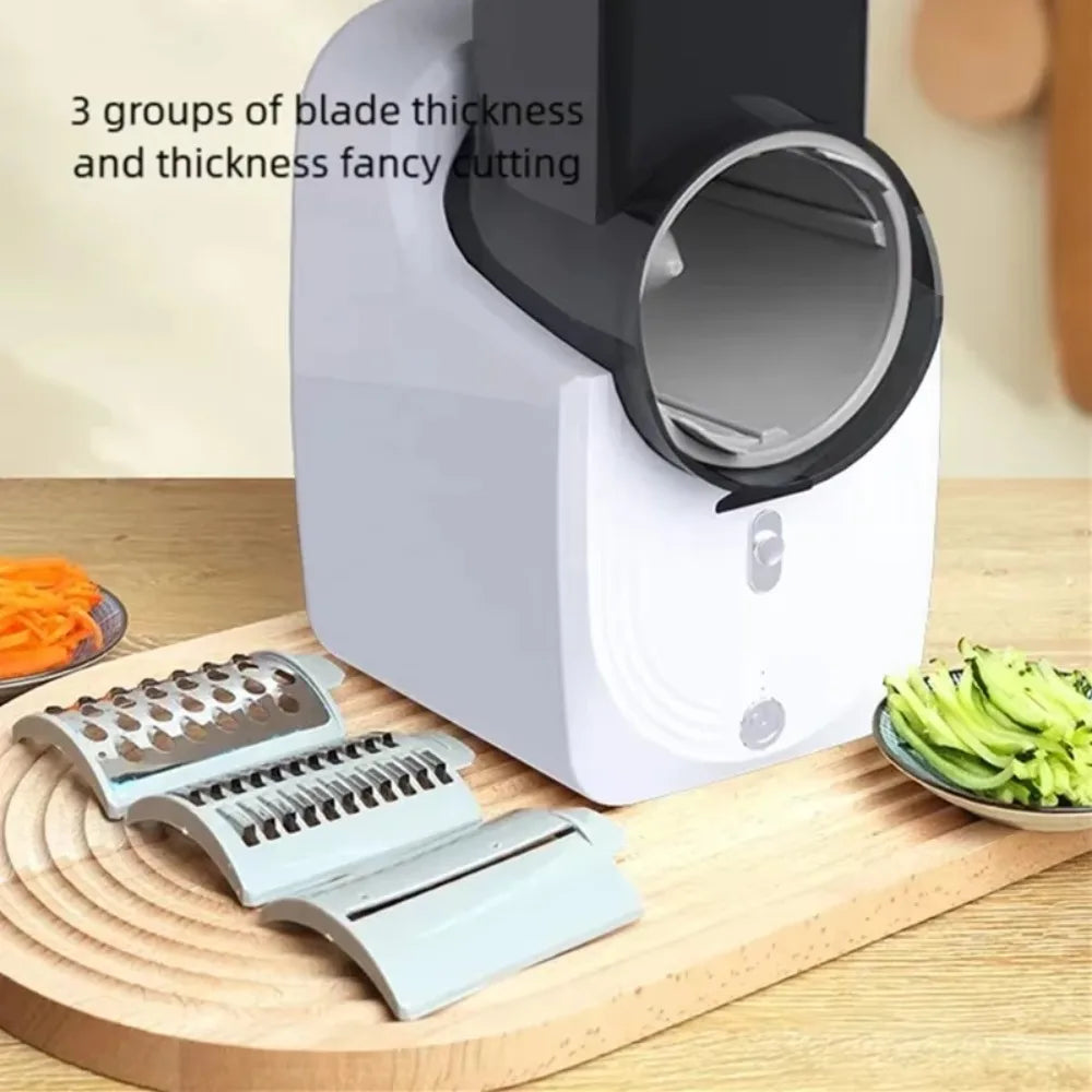 Effort-saving Electric Vegetable Cutter Efficient Detachable Automatic Vegetable Shredder Long Battery Life Vegetable Processor