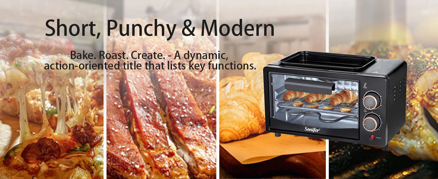 Electric Oven SF-4048A 700W 7L Mini Toaster Oven with Grill Plate Timer Multifunction Baking Cooker for Home Kitchen