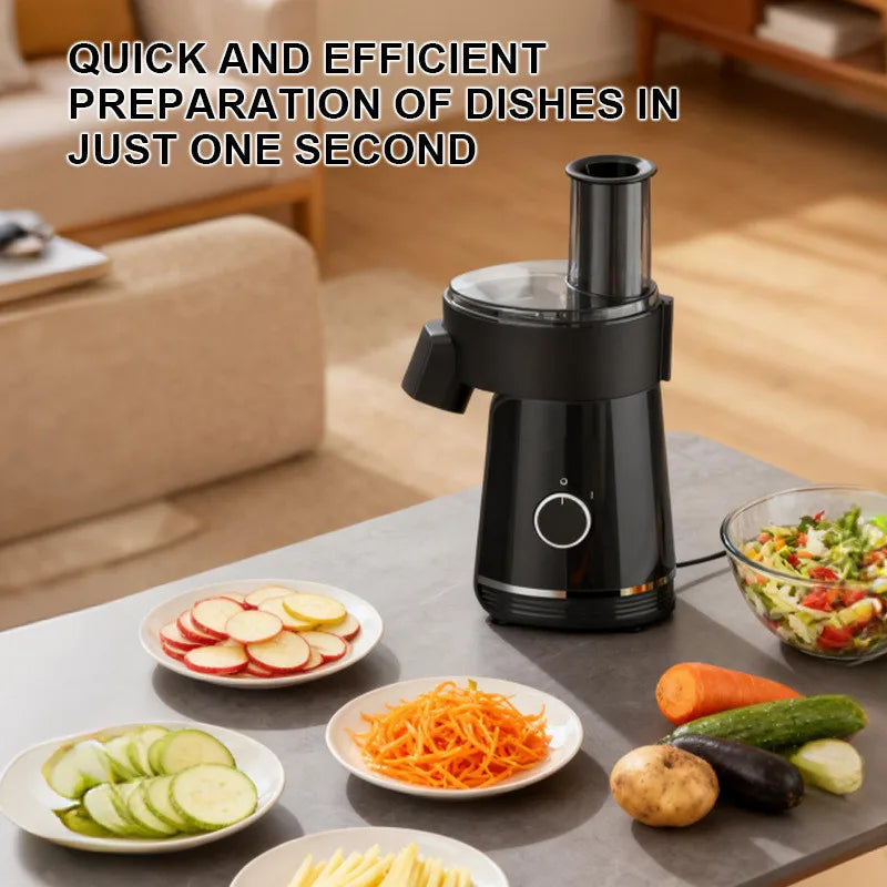 6-in-1 Electric Vegetable Chopper – 200W Multifunctional Food Processor for Slicing, Dicing  Compact & Easy Clean Home/Kitchen