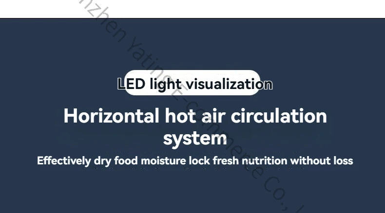 Compact household food dryer, 8-tray multifunctional smart fruit dryer, fruit and food dehydrator.