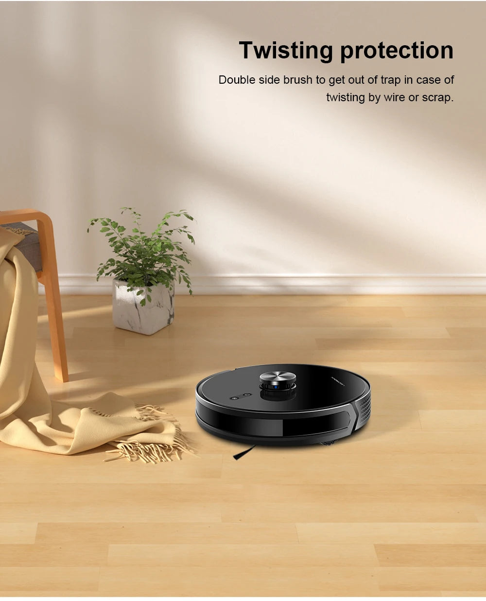Robot Vacuum Cleaner Liectroux/Lilin X6, LDS Lidar Laser System,6500Pa,Multi-Floor Maps,Y Shape Wet Mop,Multilingual Voice