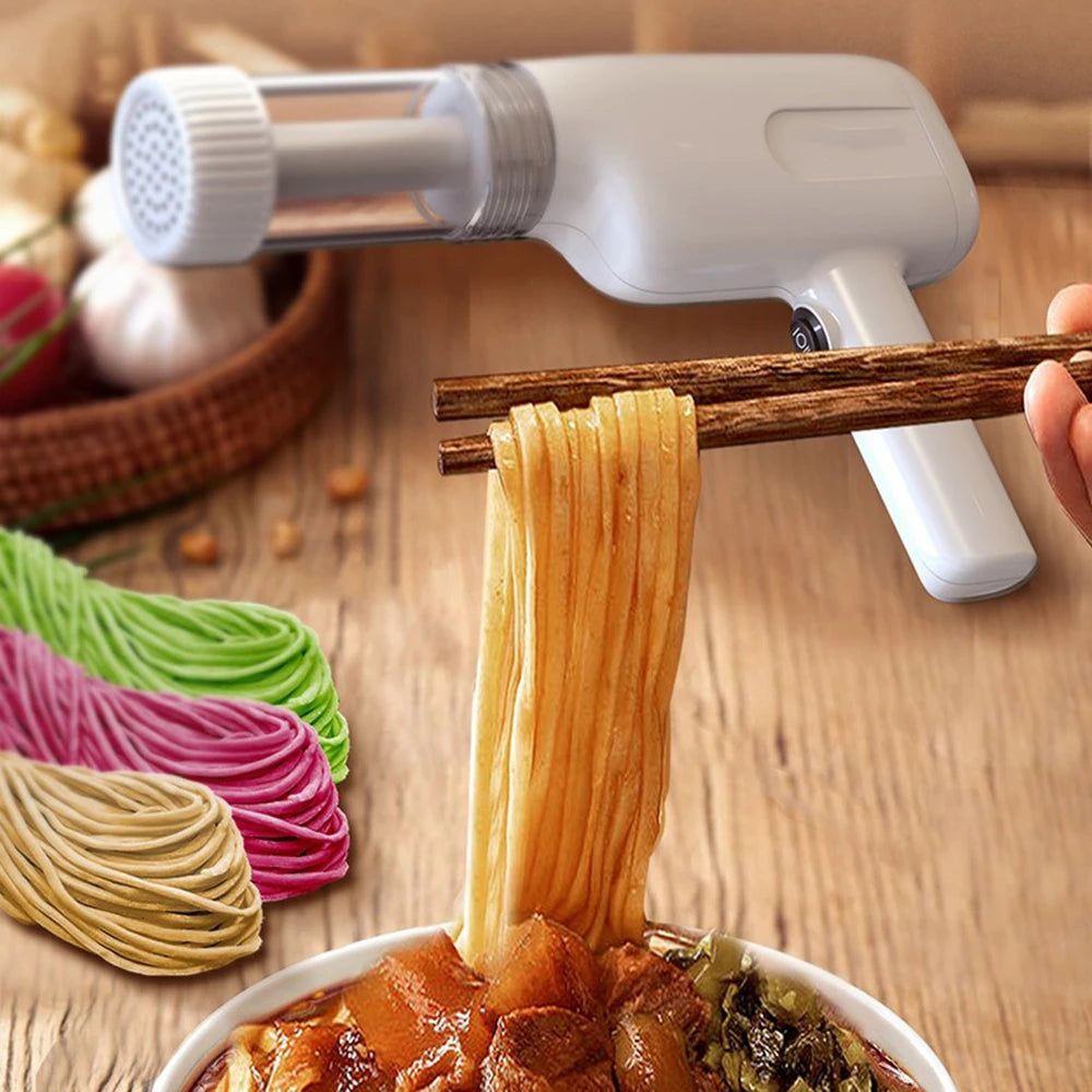 USB Cordless Electric Pasta Maker Machine Automatic Pasta Noodle Maker Portable 6 Molds for Home Kitchen Gadget 제면기 국수기계