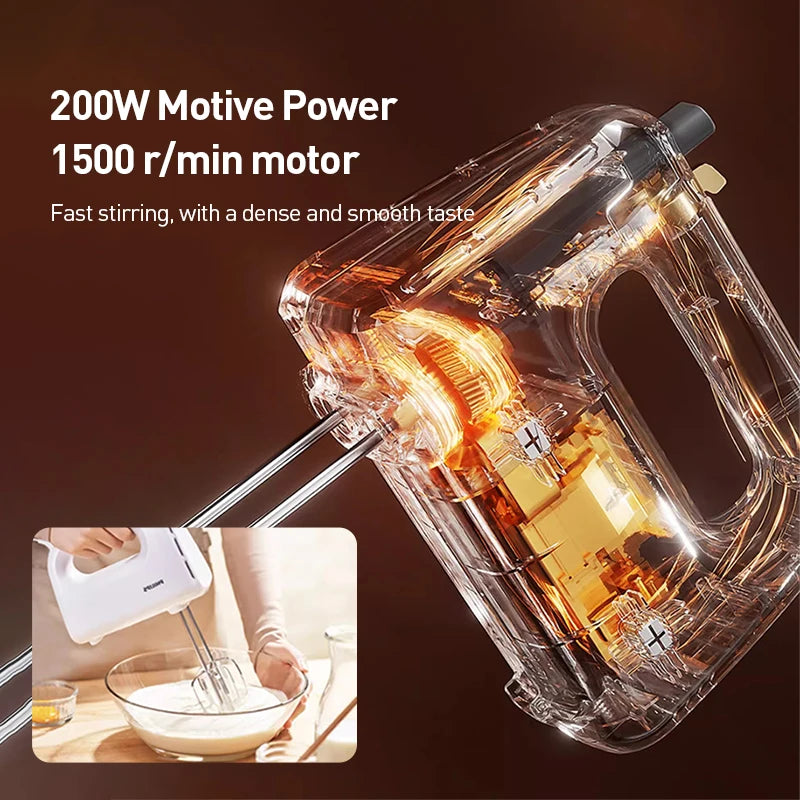 Philips Handheld Electric Egg Beater 3-Speed 2-Beater Automatic Mixer for Egg White And Cream Household Kitchen Tool HR3700