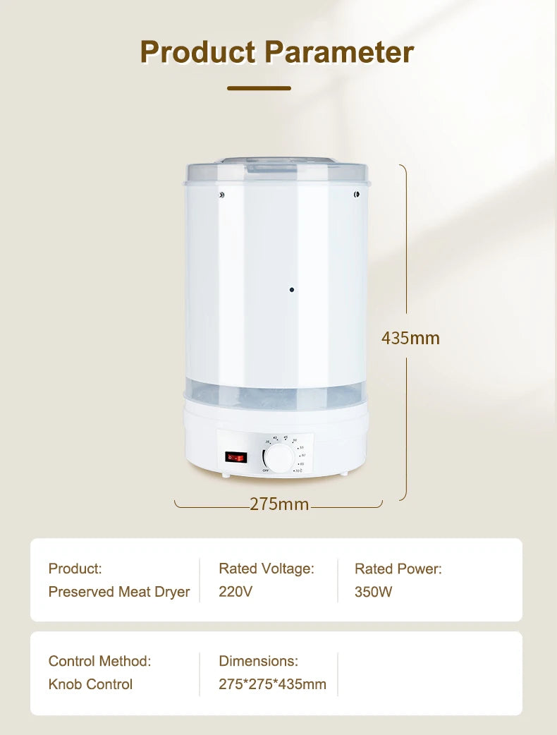 Smokeless Sausage Roaster Cured Meat Pickled Food Dryer Thermostatic Baker Roasting Stove Hot wind circulation Fruit Dehydrator