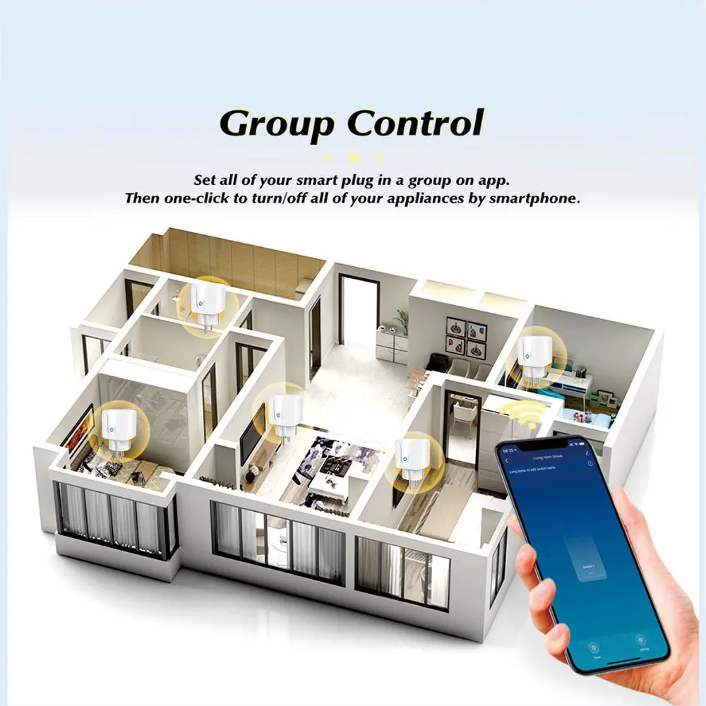 Smart Plug WiFi Socket EU 16A/20A Power Monitor Timing Function Tuya SmartLife APP Control Work with Alexa Google Home Alice