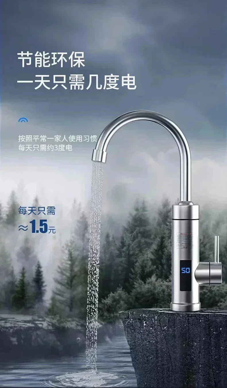 220V 110V 3000W Electric Water Heater Kitchen Faucet Instant Hot Water Faucet Heater Heating Faucet Instantaneous Heaters