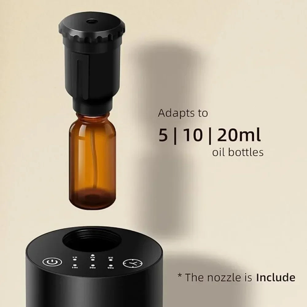 Car Waterless Essential Oil Diffuser Battery Operated Cordless Aromatherapy Diffuser With Timing 3 Mist Levels Car Diffuser
