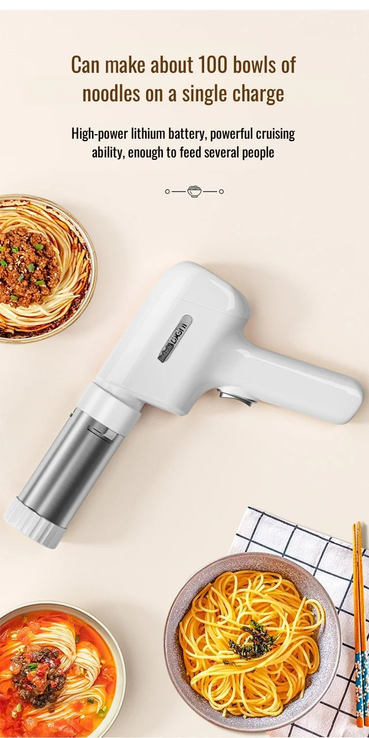 Electric Cordless Noodle Maker Handheld Portable Noodle Press Home Appliances Outdoor Kitchen Home Breakfast Smart Maker