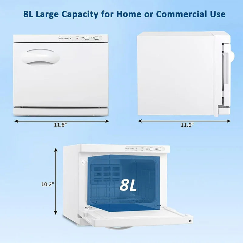 Electric Towel Warmer 8L Towel Hot Facial Salon Spa Beauty Equipment Towel Cleaning Cabinet UV + heating