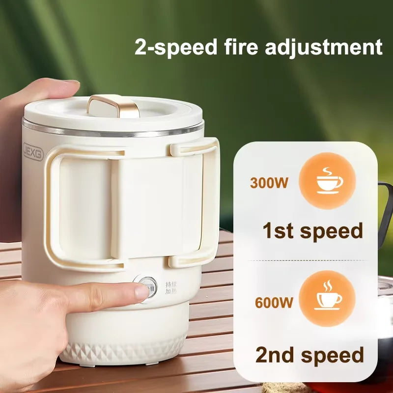 New 800ml Small Portable Electric Kettle Foldable 3 in 1 Multifunctional Travel Electric Kettle Household Rice Cooker Hot Pot