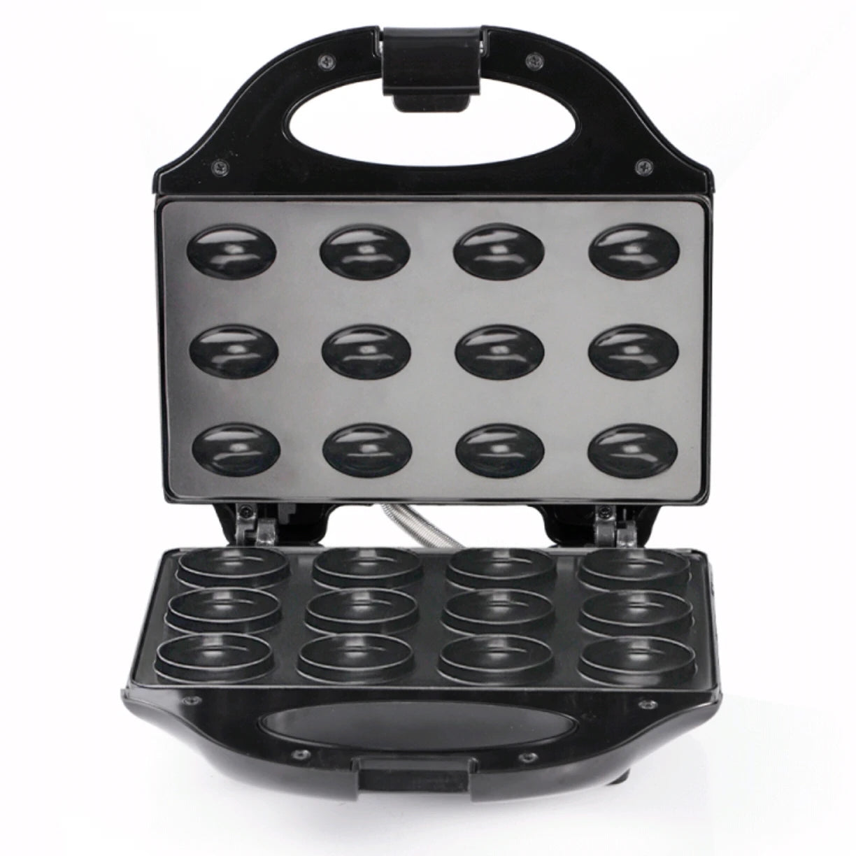 Electric 12-Hole Walnut Cake Waffle Maker with Nuts Kitchen Biscuit Maker for Baking Business - Non-Stick Surface