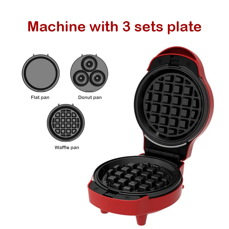 110V/220V Multifunctional Waffle cake maker Non-stick Skillet Mini Omelette Egg burger maker Donut Baker Double-side heating