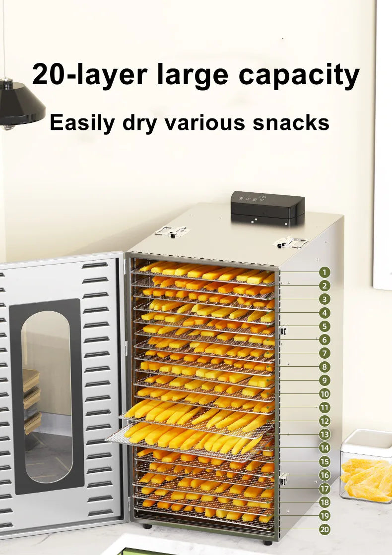 20-Layer Dryer Fruit Machine Dehydration Machine Household Commercial Dried Fruit Machine Vegetables And Pet Snacks Dryer Home