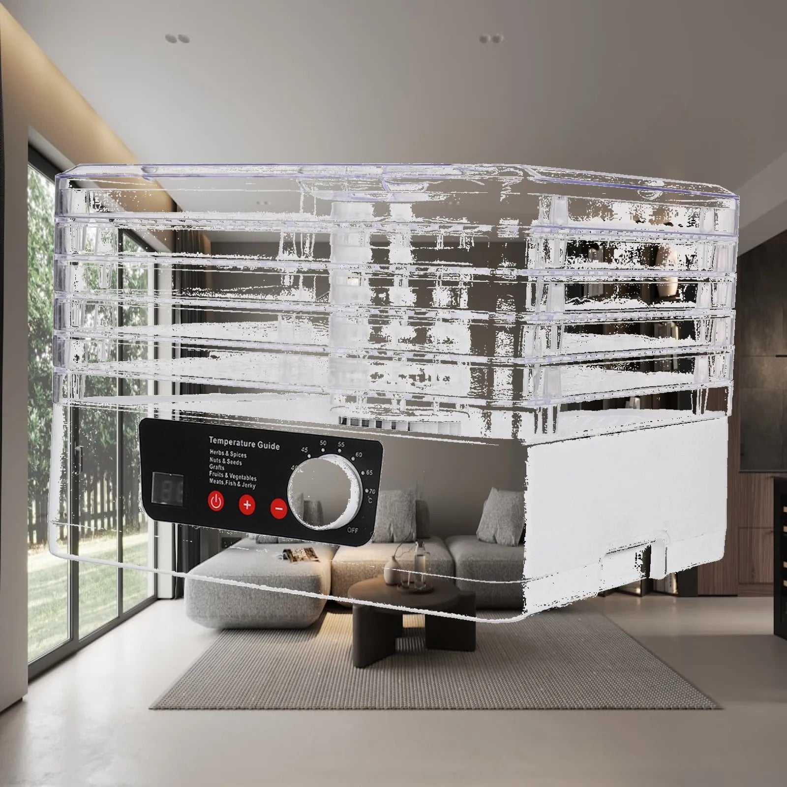 Electric Food Fruit Large 5 Layers 110V High Capacity Dryer for Food and Jerky Fruit Dryer for Herbs Vegetable Food Kitchen