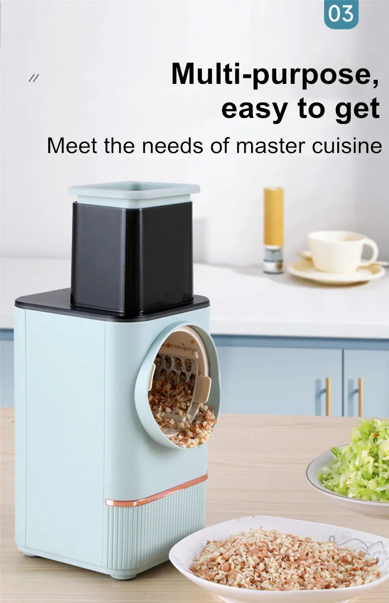 Electric Slicer Household Multifunctional Potato Chips Garlic Lotus Root Slices Cucumber Radish Shredding Vegetable Cutter