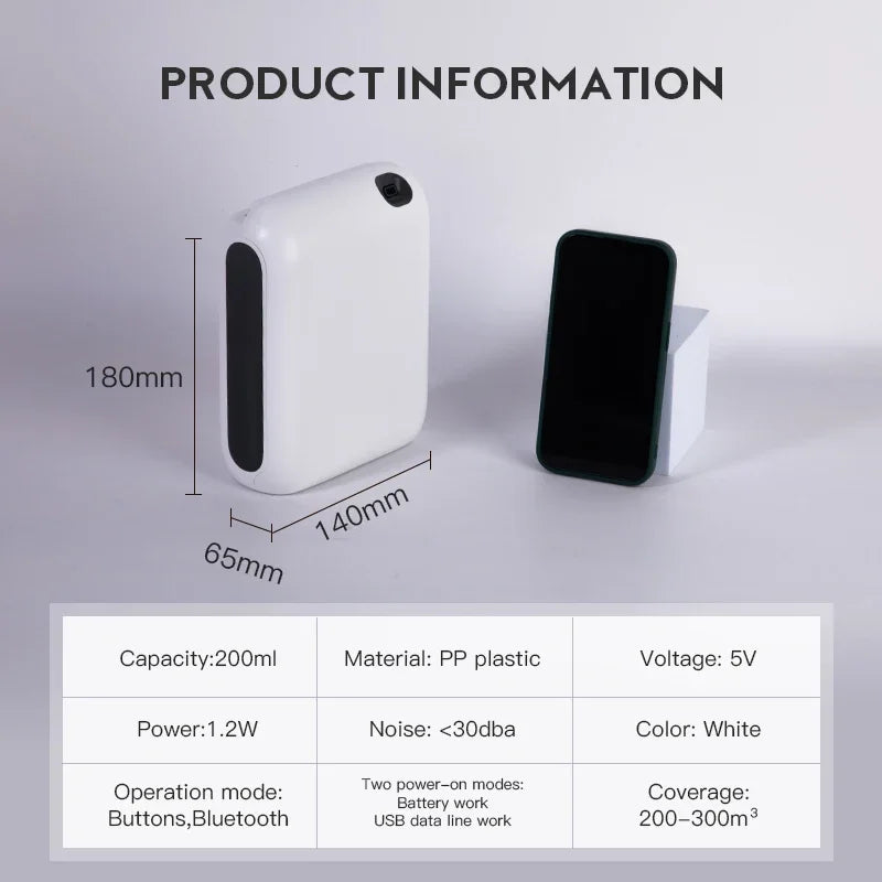 Namste Bluetooth Battery Aroma Diffuser Essential Oil Aromatic Fragrant Device Electric Aromatic Oasis Scent Diffuser Freshener