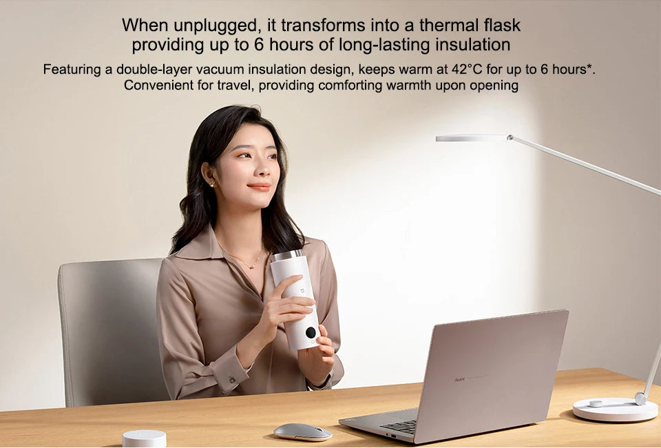 NEW MIJIA Portable Electric Kettle 2 Thermos Cup Fast Water Boiler 350ml Smart Temperature Insulated Kettle Travel 110V-240V