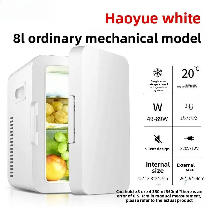 8L Portable Car Refrigerator Universal Cooler Warmer Box Mini Fridge Dual Use For RV Van Vehicle