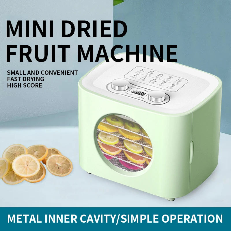 5 Metal Trays Food Dehydrator Fruits Dryer with Brewing Function Digital LED Display For Jerky, Herbs, Meat,Vegetable 8L