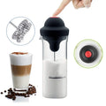 Portable Electric Milk Frother Semi-automatic Stainless Steel Mixing Head Coffee Stirrer 400ml Household Milk Frother