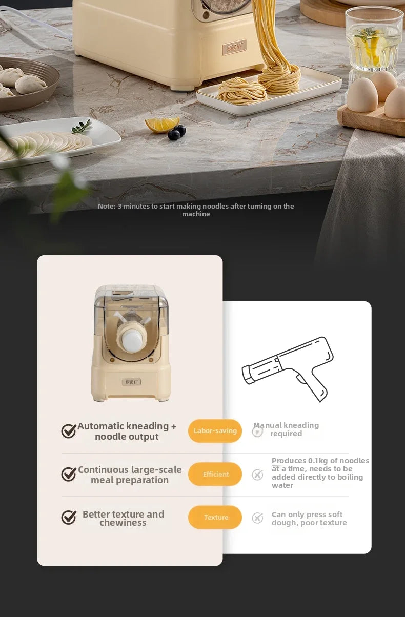 Electric Noodle Machine Household Food Grade Plastic Body Plastic Mold Dumpling Skin Noodle Machine Detachable Cleaning