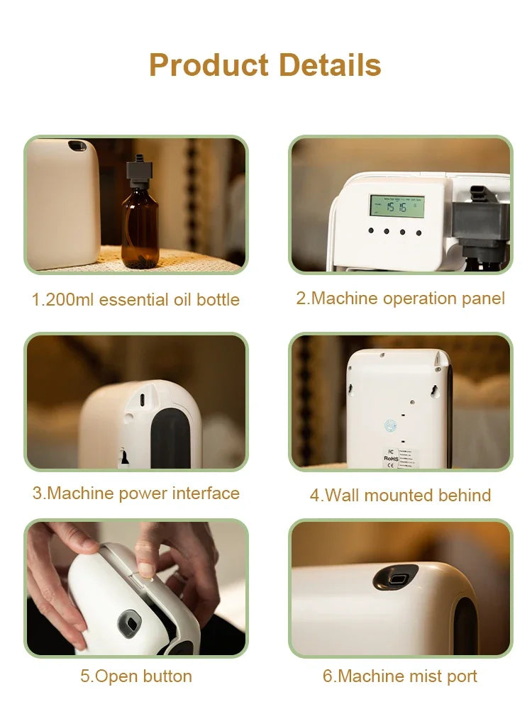 Namste Bluetooth Battery Aroma Diffuser Essential Oil Aromatic Fragrant Device Electric Aromatic Oasis Scent Diffuser Freshener