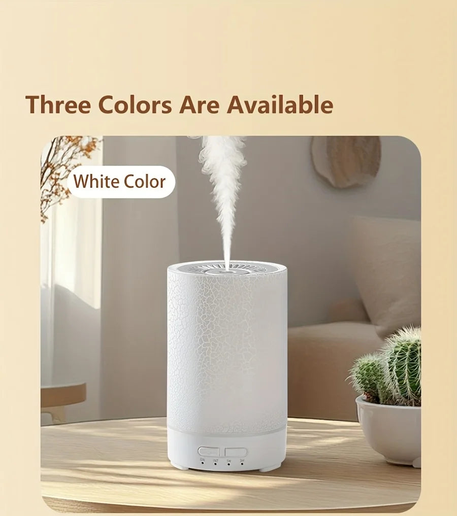 150ml Crack Design Essential Oil Diffuser USB Powered with  7 Color LED Lights Ultrasonic Air Humidifier for Living Room  Office