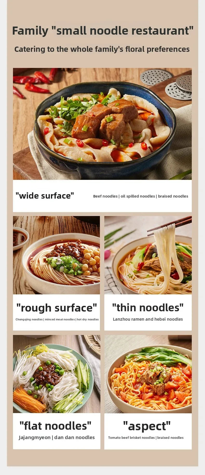 Wireless Handheld Electric Noodle Machine 5 Interchangeable Dies Stainless Steel Auto Pasta Maker Easy Clean Long Lasting
