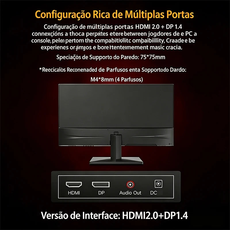 24.5 Inch 240Hz Gaming Monitor 1920×1080P 120%sRGB HDR400 IPS Screen FHD 400Nits Display DP HDMI VESA Gaming PC Monitor