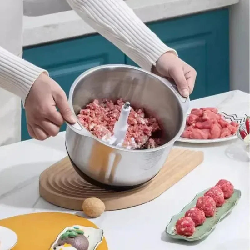 Hot Sale 5L Stainless Steel Electric Food Chopper EU Plug Household Kitchen Meat Vegetable Processor
