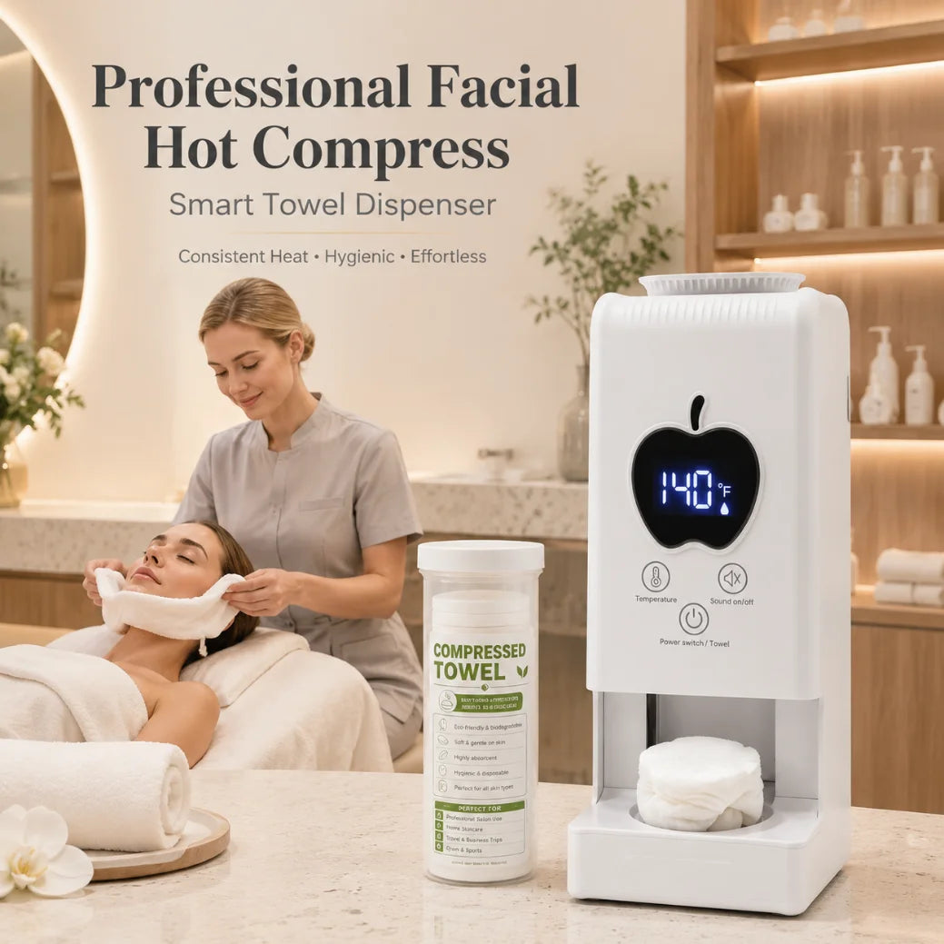 Steam Towel Heater, Three-Temperature Settings 55-65°c, LED Display, Facial Heat Therapy Machine, Includes 20 Disposable Towels