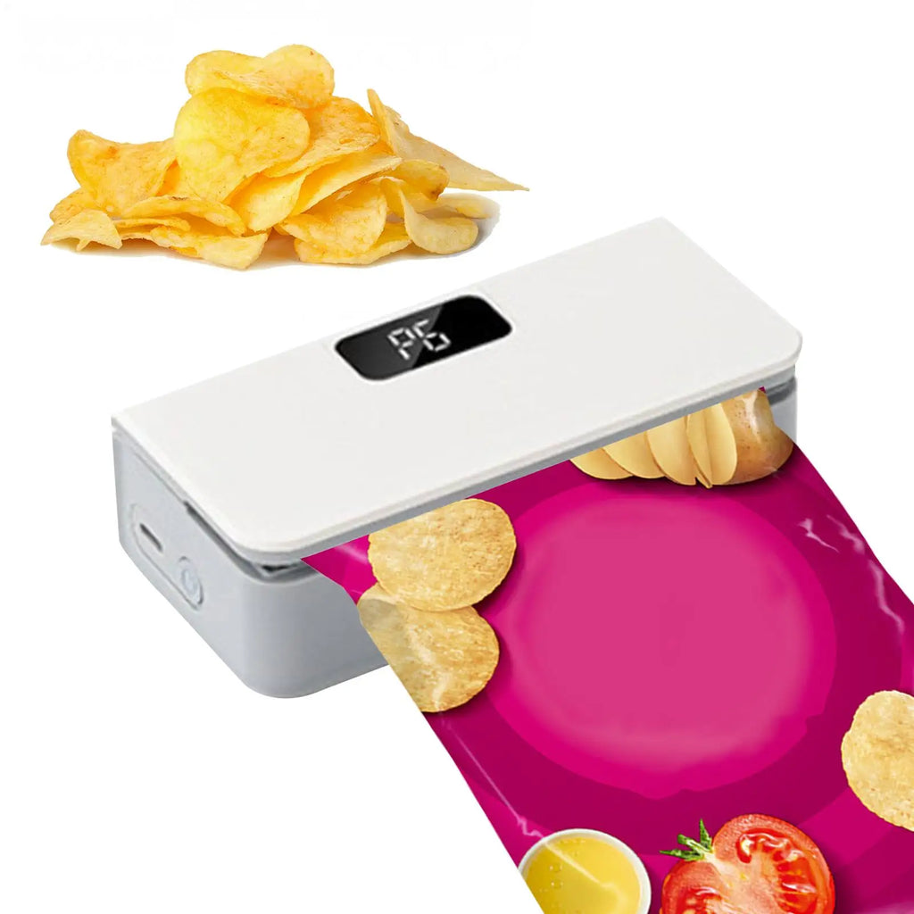 Electric Handheld Sealer Machine Mini Sealer 6-Mode Rechargeable Magnetic with Cutter for Home Kitchen Restaurant Snack Chip