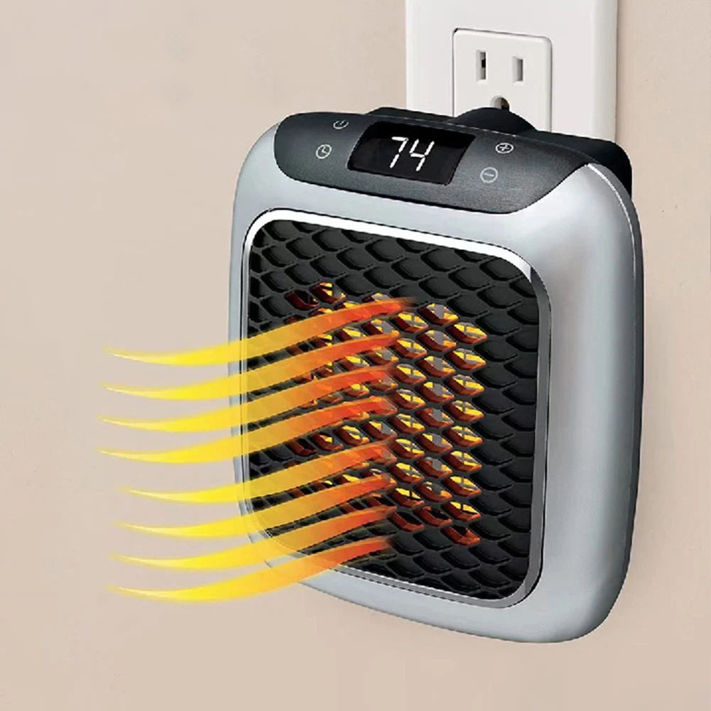 Plug In Heater Mini Electric Heater Warmer Low Noise Wall Mounted Room Heater Portable Heater Fan for Home Office Dorm Room