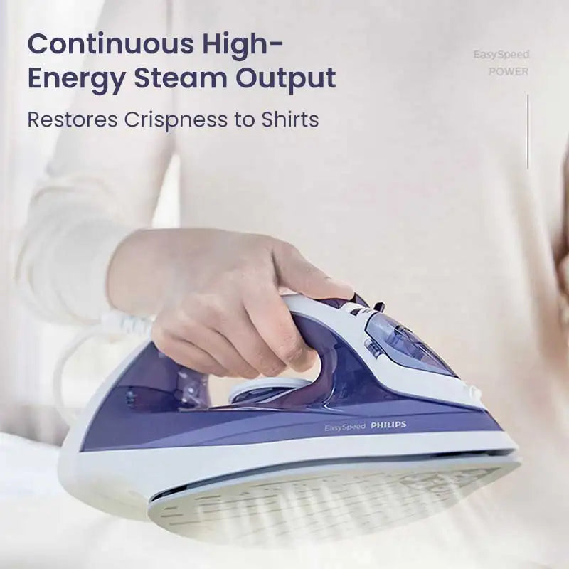 Philips Steam Iron GC1752/38 1700W Ceramic Soleplate Anti-Drip 4 Steam Setting Dry Steam Iron for Home Clothes Ironing Daily Use
