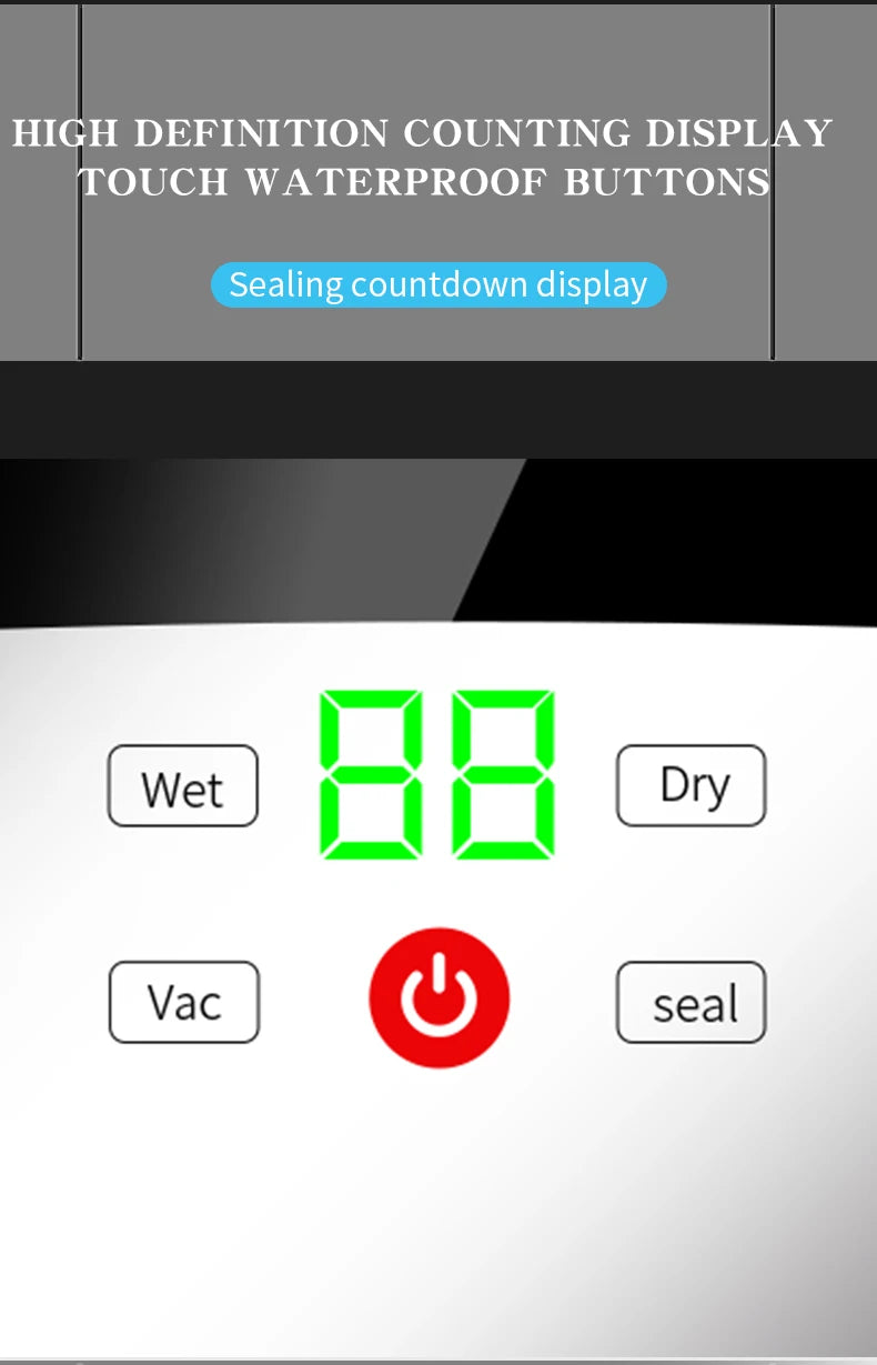 Rechargeable Wireless Portable Vacuum Sealer Multi-Pack with Sealing Countdown Display Touch Waterproof Buttons C715