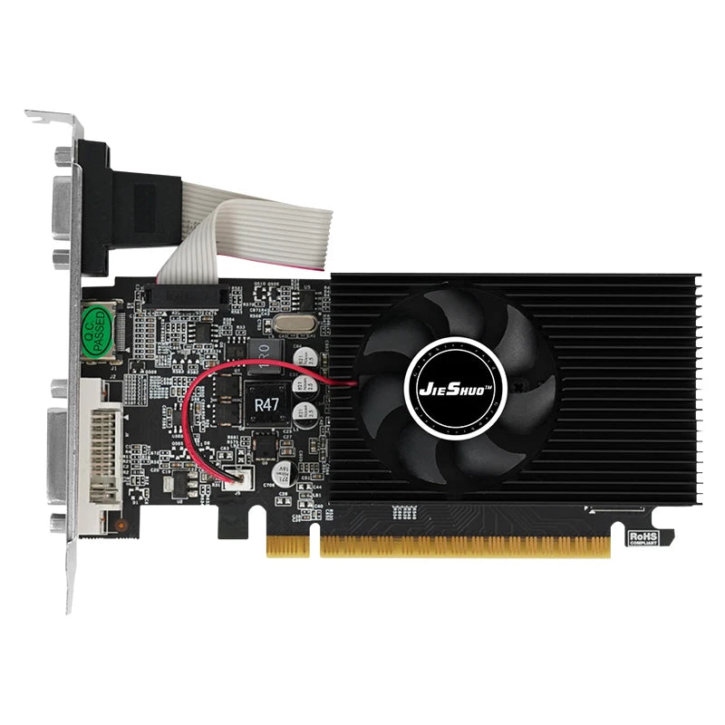Jieshuo NVIDIA GT 730 4G*2 gt740 4g video graphics card GPU 128-bit DDR3 (3 models available) computer desktop gaming and office