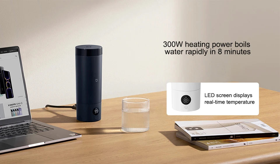 NEW MIJIA Portable Electric Kettle 2 Thermos Cup Fast Water Boiler 350ml Smart Temperature Insulated Kettle Travel 110V-240V