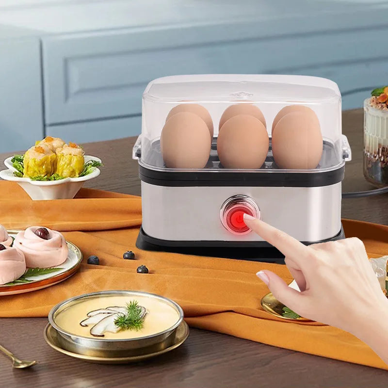 Egg Boiler and Steamer, Kitchen Appliance for Quick Boiling and Steaming Eggs, Mini Breakfast Maker,food Steaming Cooker