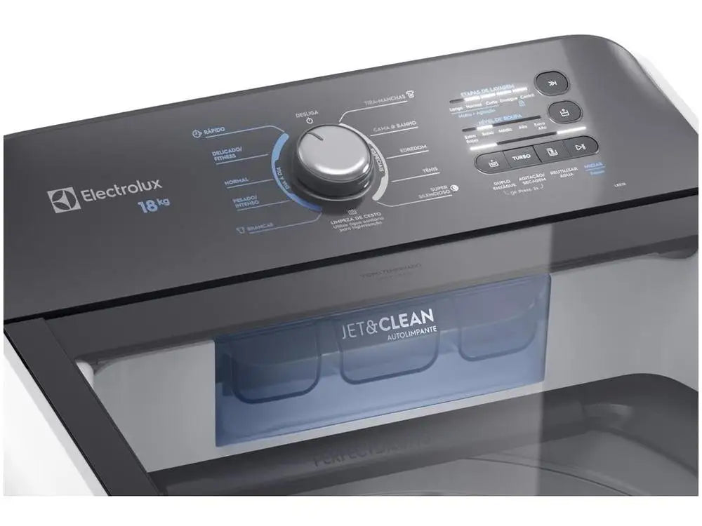 Electrolux 18kg Stainless Steel Basket Washing Machine 11 Washing Programs White Efficient Lee18 - 220V