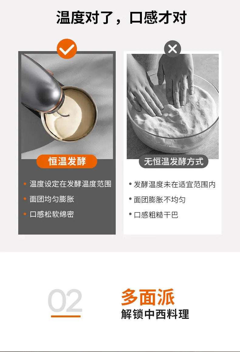 Multifunctional Stand Mixer, Automatic Dough Kneader with Fermentation Function, All-in-One Food Mixer for Home