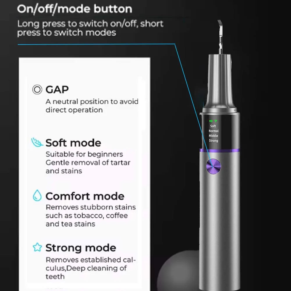 Ultrasonic Teeth Cleaning Kit with Camera  for Effective Stain Removal Surface Cleaning Gum Care Tools for Home