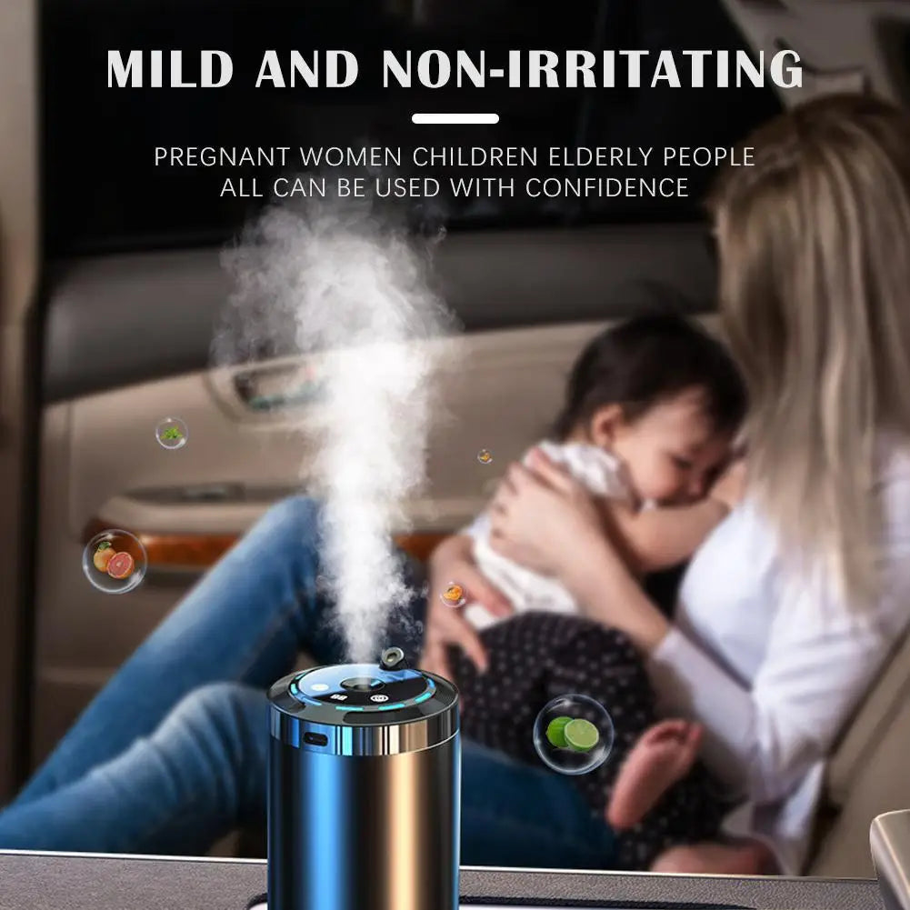 Smart Car Air Freshener Rechargeable Car Aroma Diffuser 5 Modes Adjustable Intelligent Fragrance Humidifier Auto Odor Eliminator