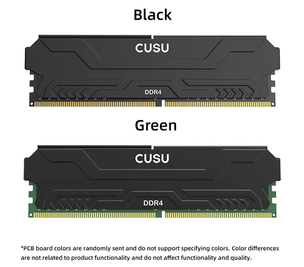 CUSU DDR4 Desktop Memory 3200MHz DDR4 RAM 8GB 16GB 8GBx2 16GBx2 1.35V/ 1.2V UDIMM for Motherboard