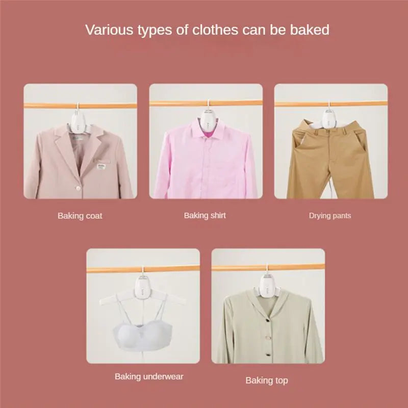 BAAJ-Portable Dryer Clothes Hangers Laundry Electric Dryer Machine For Dormitory Home US Plug