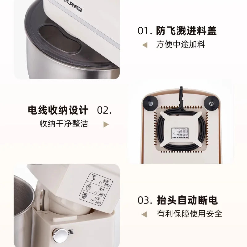 2026 New Stand Mixer Fully Automatic Dough Kneading Mixer for Home Commercial Baking Kitchen Use