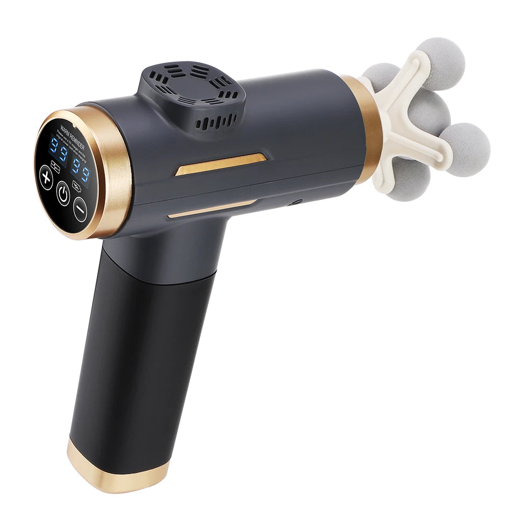 11-IN-1 Electric Massage Gun 99 Level Powerful Fascia Gun High-Frequency Vibration Body Massage Gun USB Rechargeable