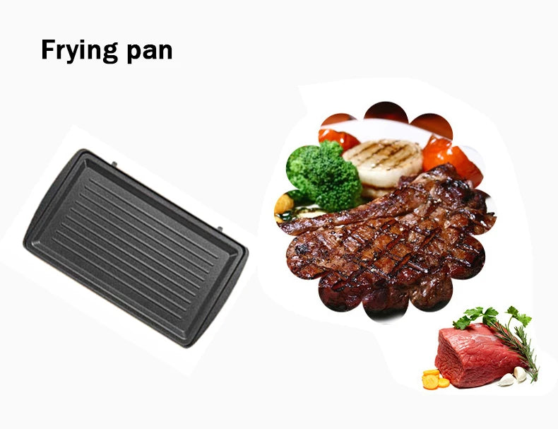 DMWD 3in1 Electric Mini Egg Waffle Sandwich Maker Grilling Plates Breakfast Baking Machine Panini Toaster Bread Frying Pan EU